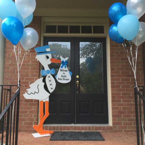Baby Shower Blue Stork, Birth Announcement Yard Stork Sign in Golden Isles - St Simons, Jekyll, Sea Island, Darien & Brunswick